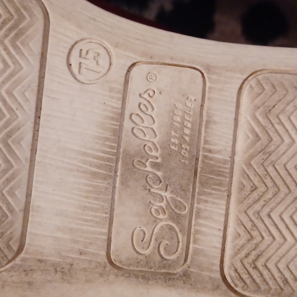 Ruffle maroon suede platform tennie flat - 7.5 - Picture 5 of 7